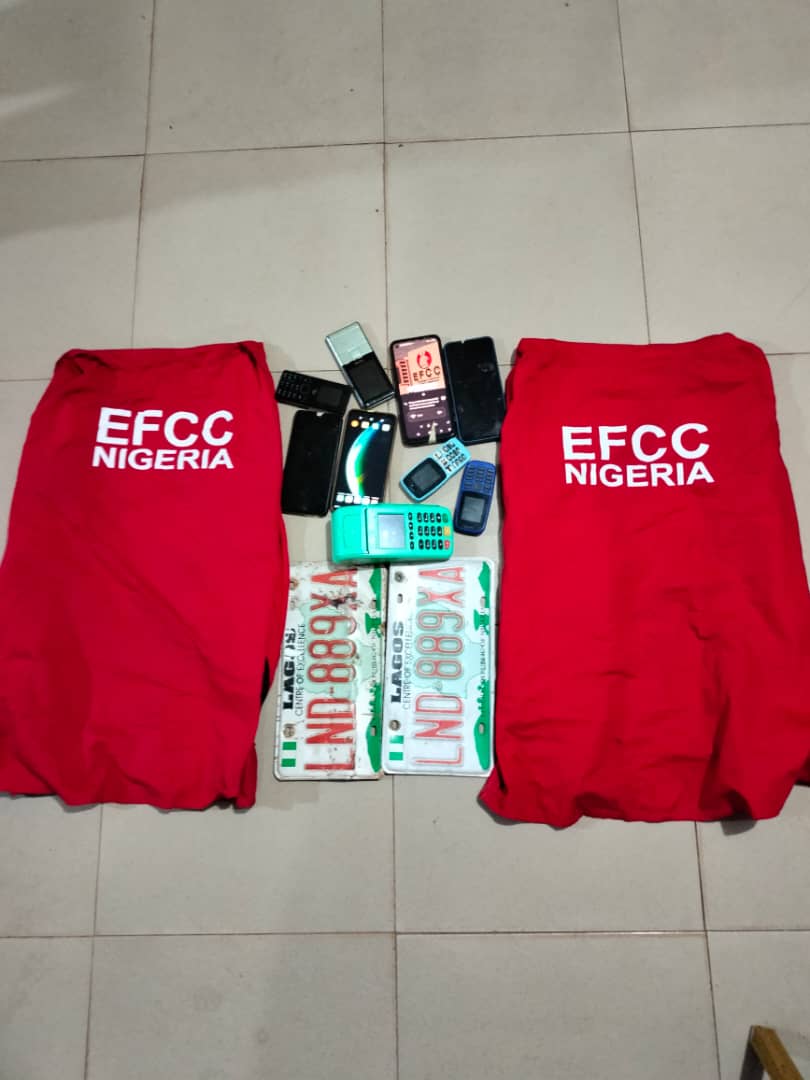 Items recovered from fake EFCC operatives