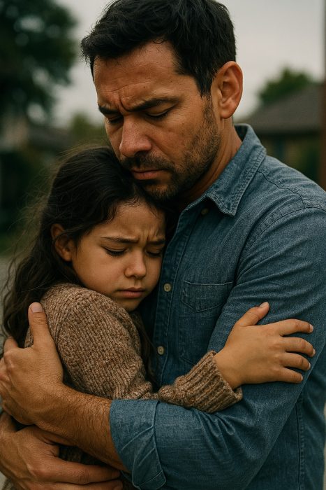 father protecting daughter