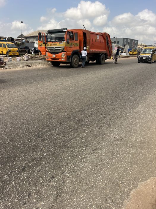 LAWMA TRUCK AS SNAPPED BY THE NARRATOR