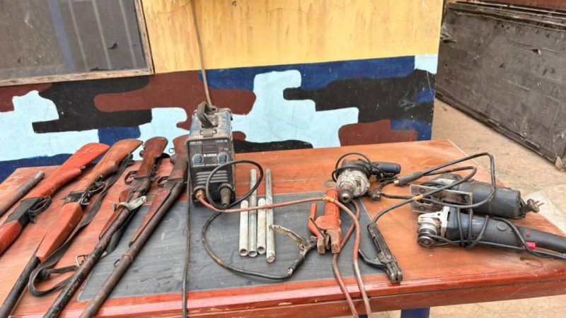 WEAPONS RECOVERED BY DELTA POLICE